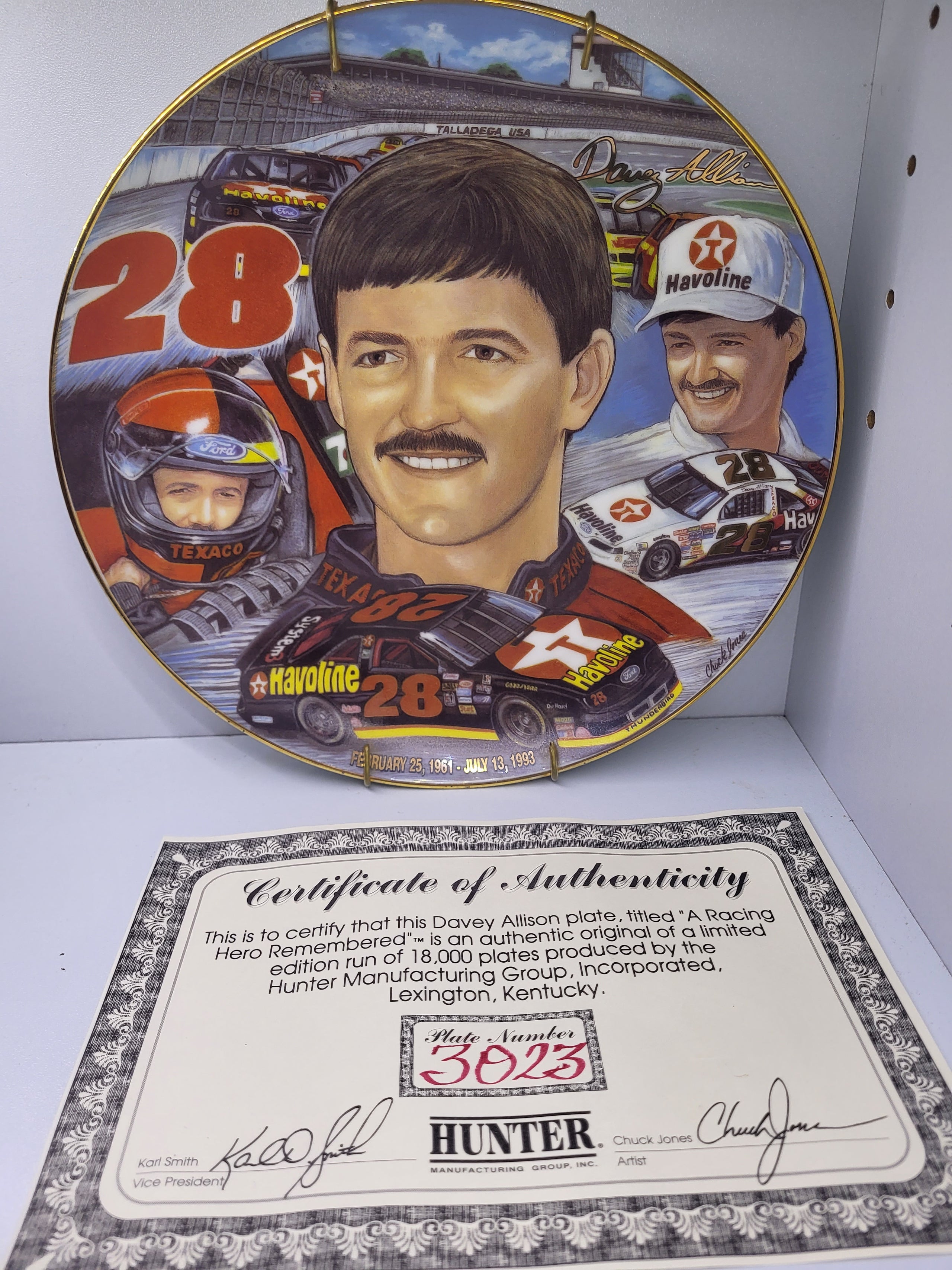 Davey Allison "A Racing Hero Remembered" Collectors Plate | CL RACING